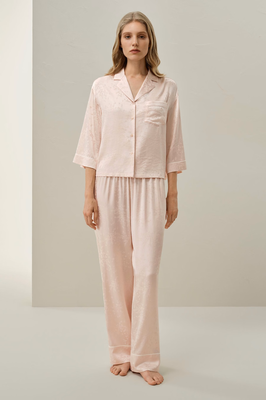YING Conjunto de Pijamas Jacquard