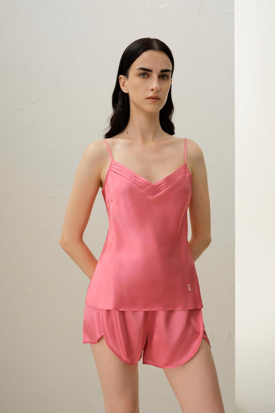 Conjunto de Camisón Corto de Seda de Hope