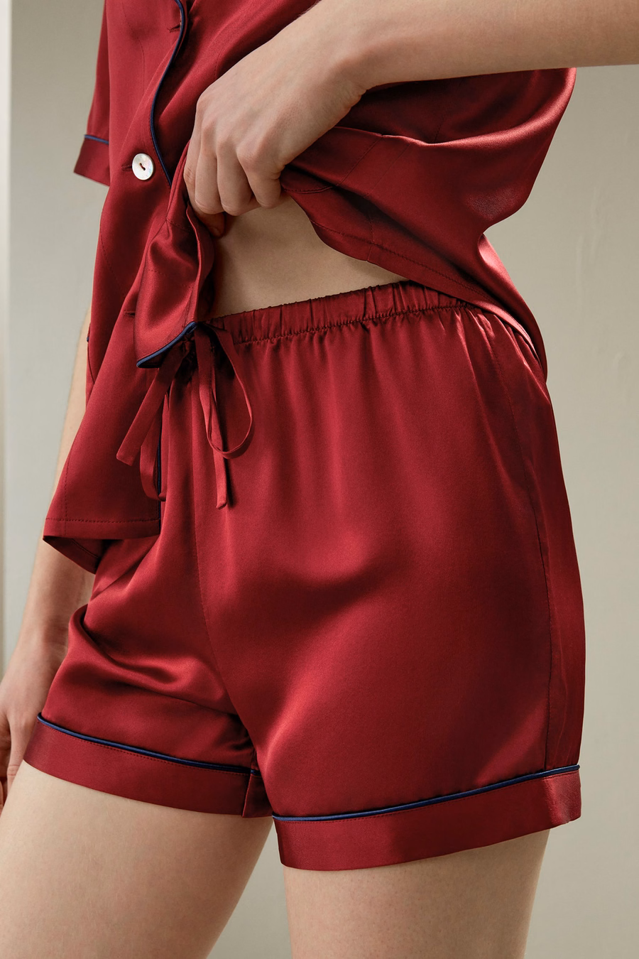 Conjunto de Pijamas de Seda para Mujeres