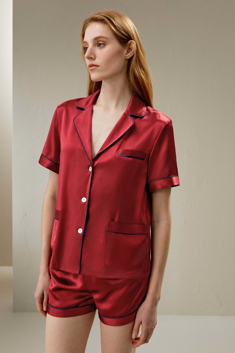 Conjunto de Pijamas de Seda para Mujeres