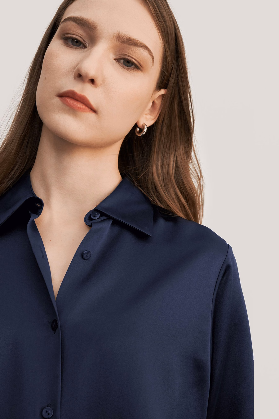 Pijama de Seda Viola Oversize para Mujeres