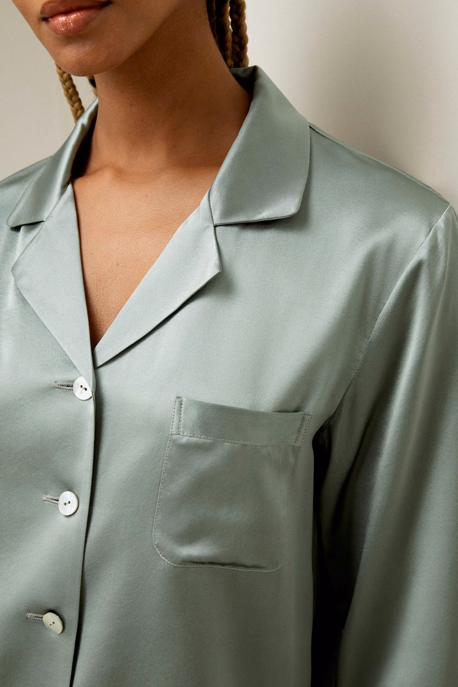 Conjunto de Pijama de Seda Completo para Mujeres
