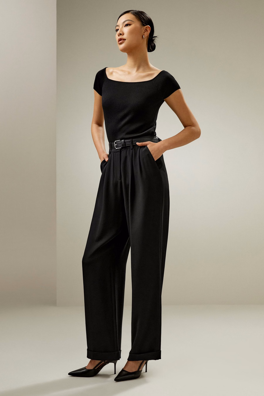 Top de suéter off-shoulder