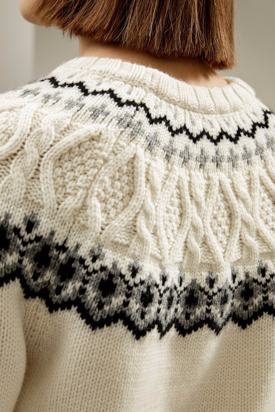 Suéter de cuello redondo de Fair Isle