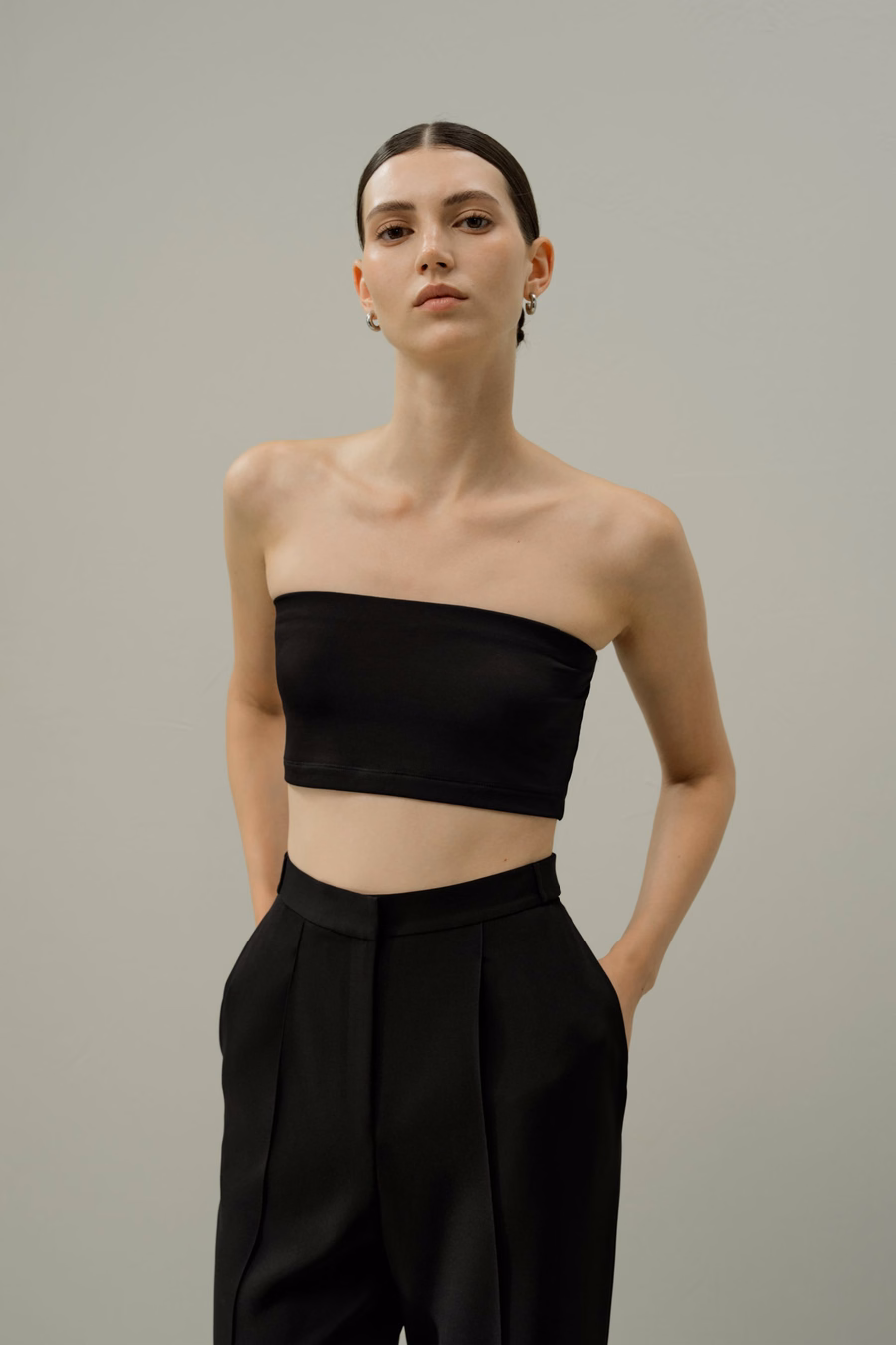 Top bandeau de jersey de seda Breeze