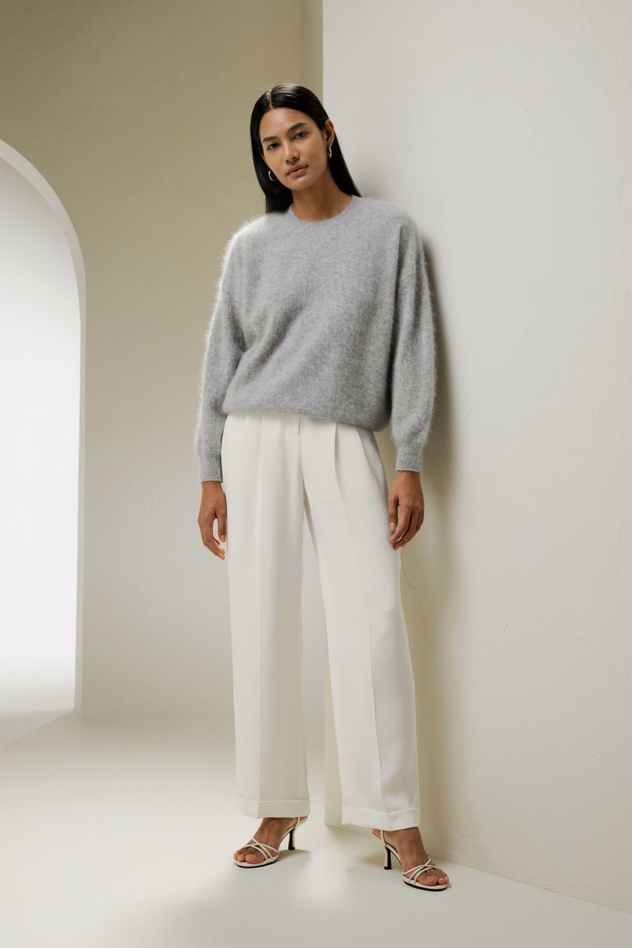 Suéter de cashmere cepillado