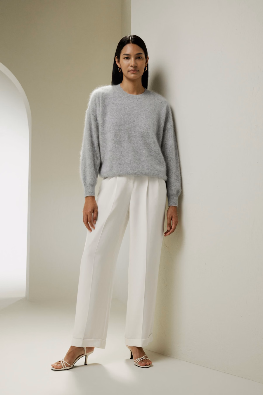 Suéter de cashmere cepillado