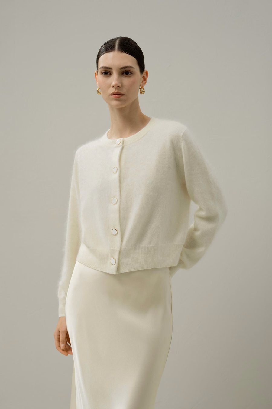 Cardigan de cachemira cepillada ultra suave