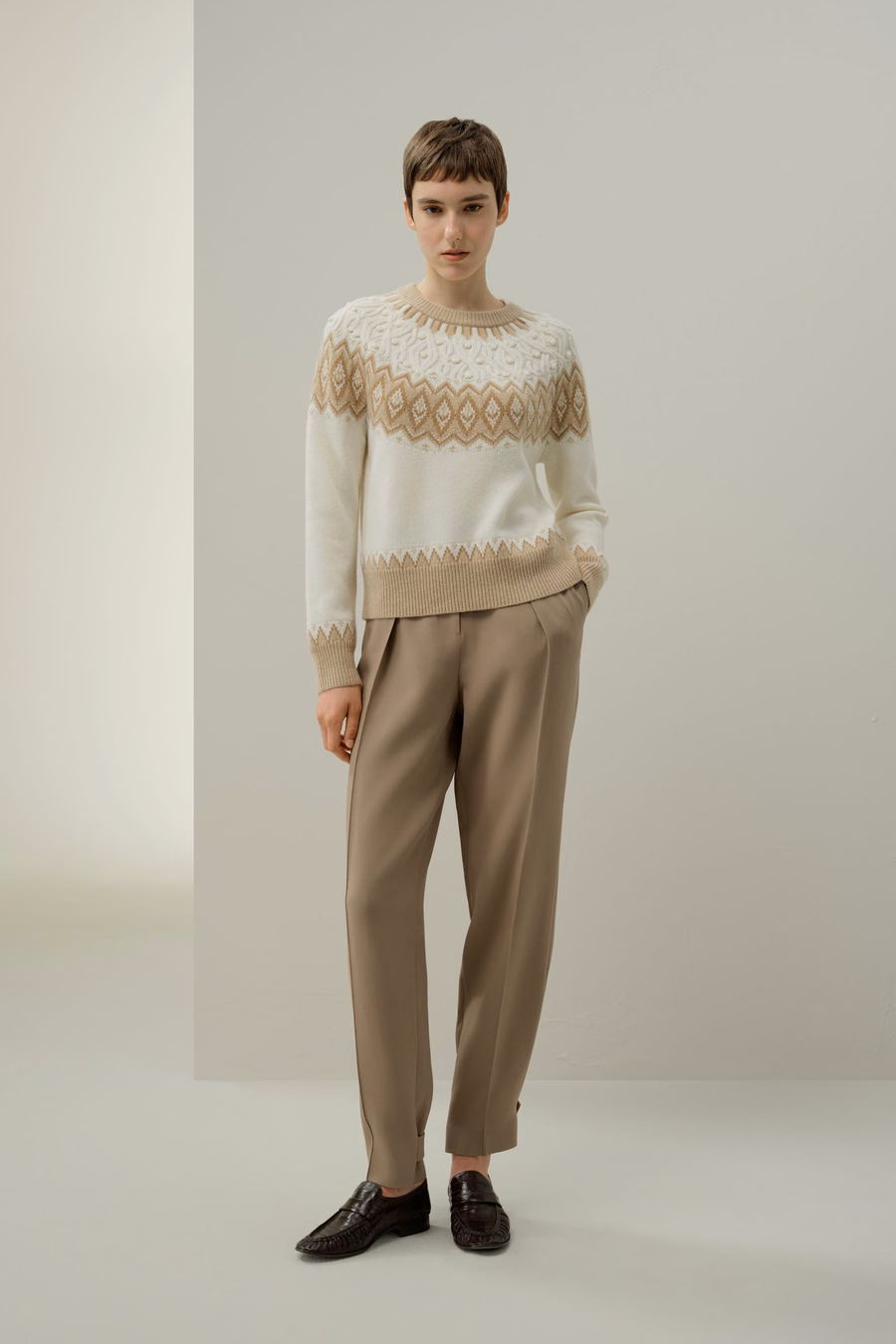 Suéter Fair Isle de Lana y Cachemira