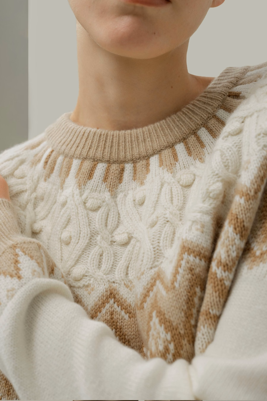 Suéter Fair Isle de Lana y Cachemira