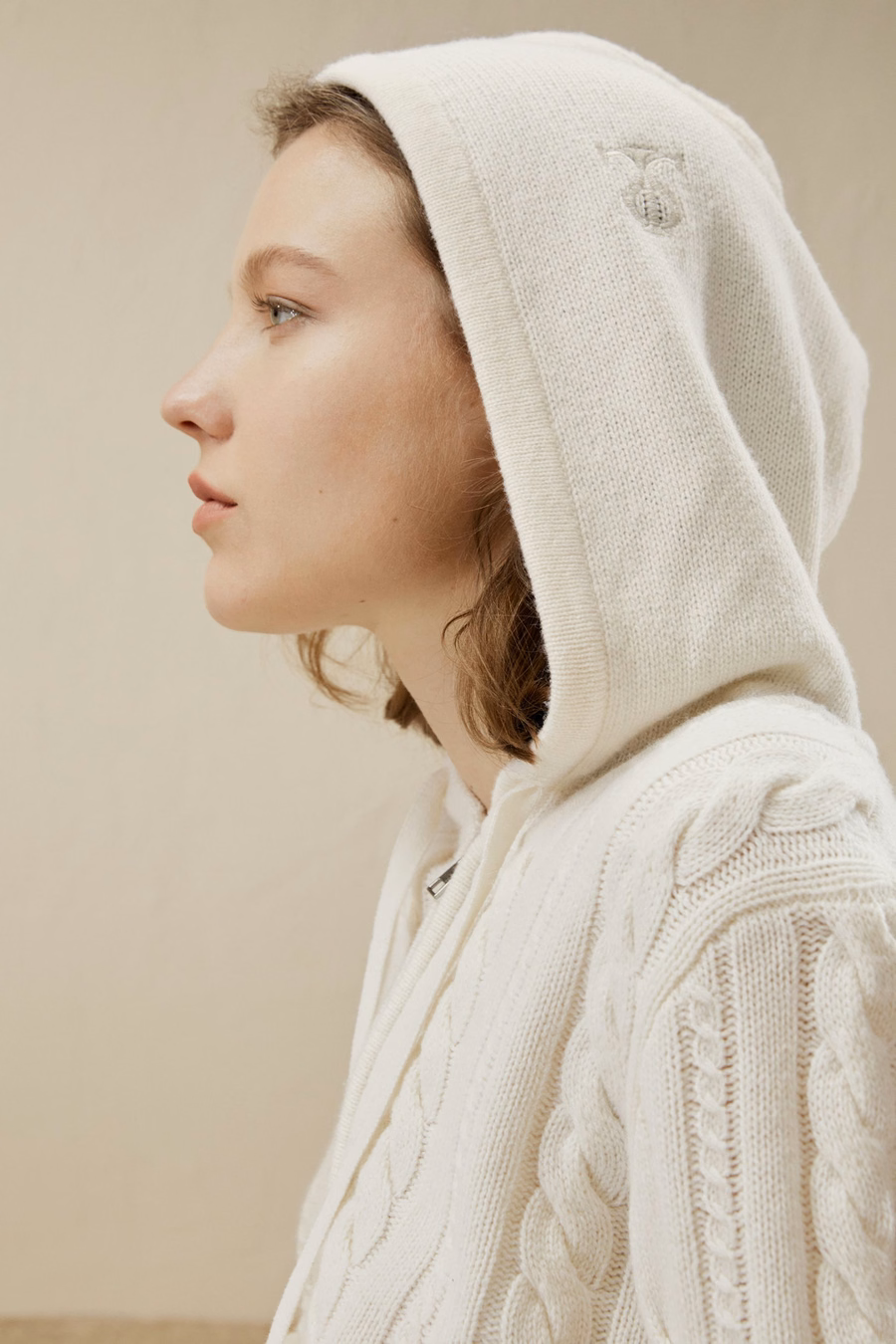 Blaque Sudadera de mezcla de lana y cachemira trenzada