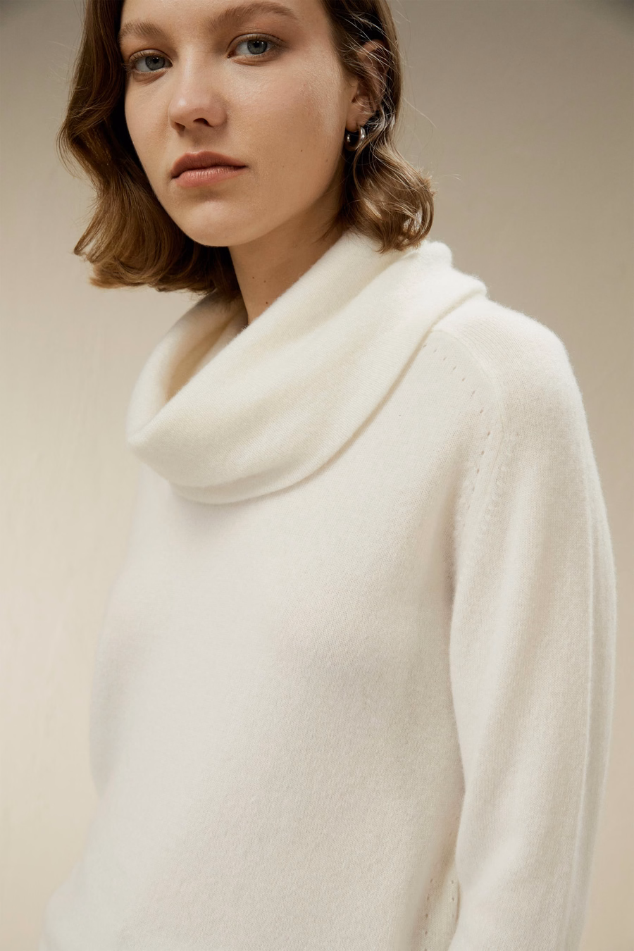 Jersey de cuello alto de cachemira