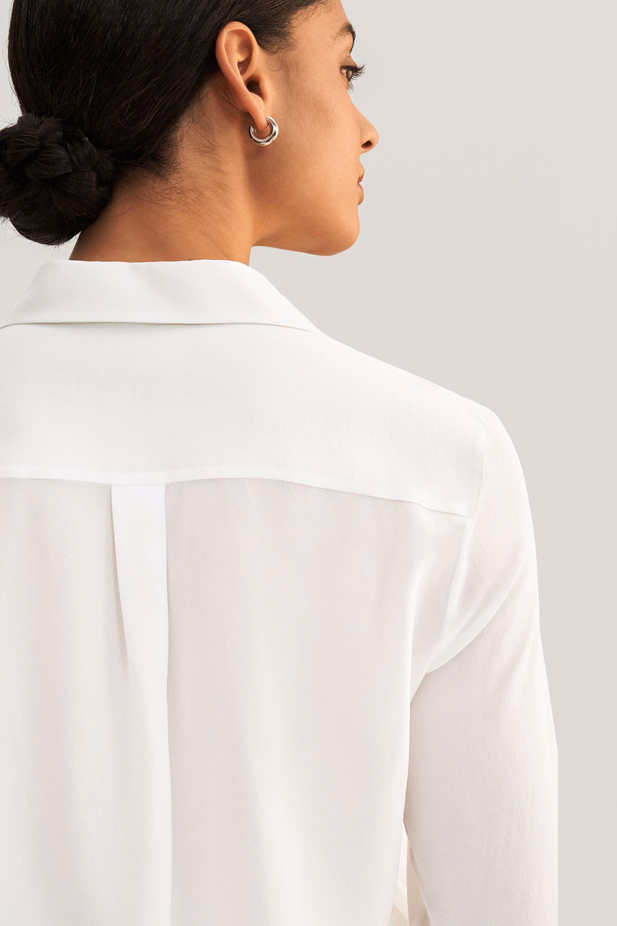 Camisa de Seda de Comodidad Clásica
