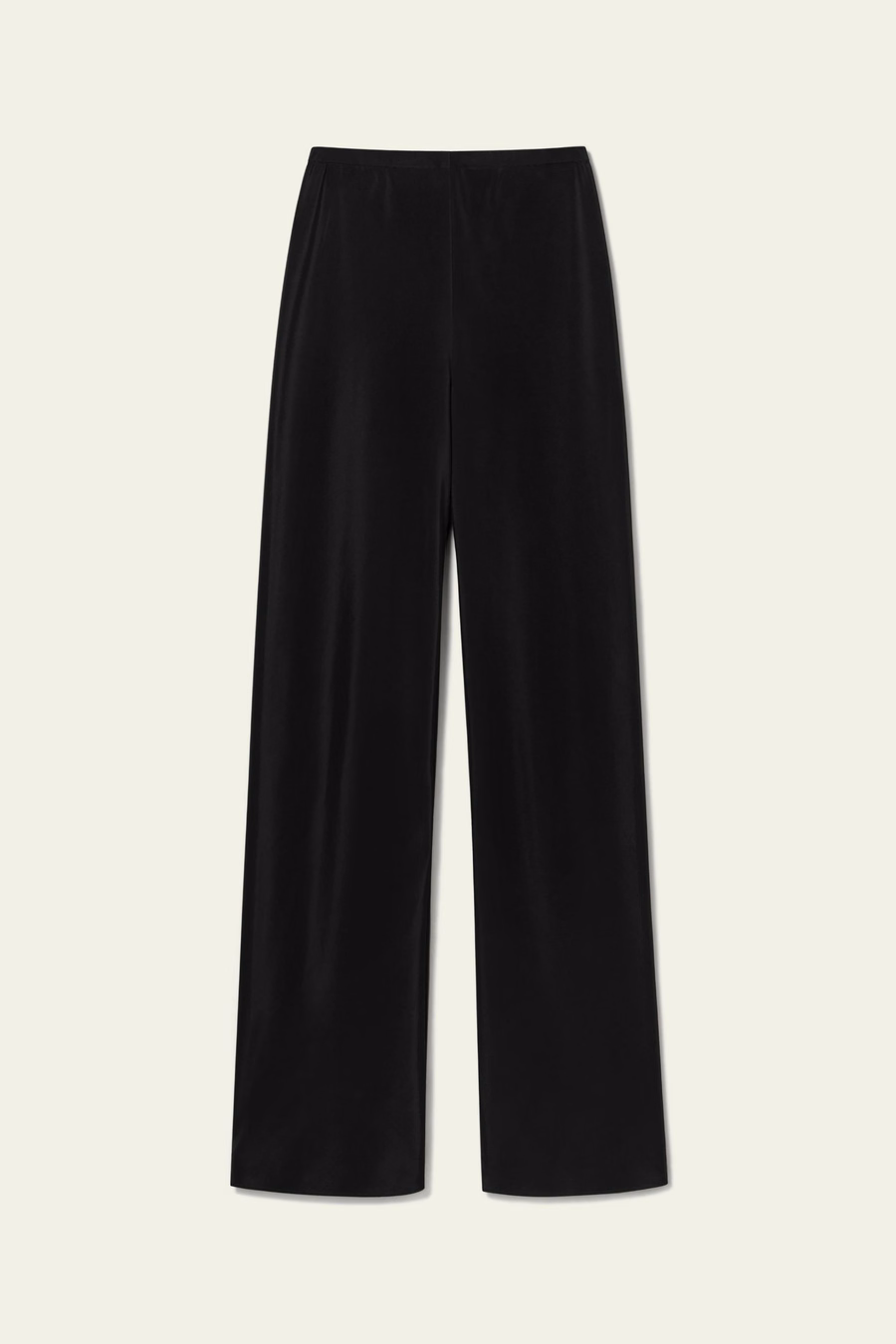 Pantalones de seda de pierna recta cortados al sesgo