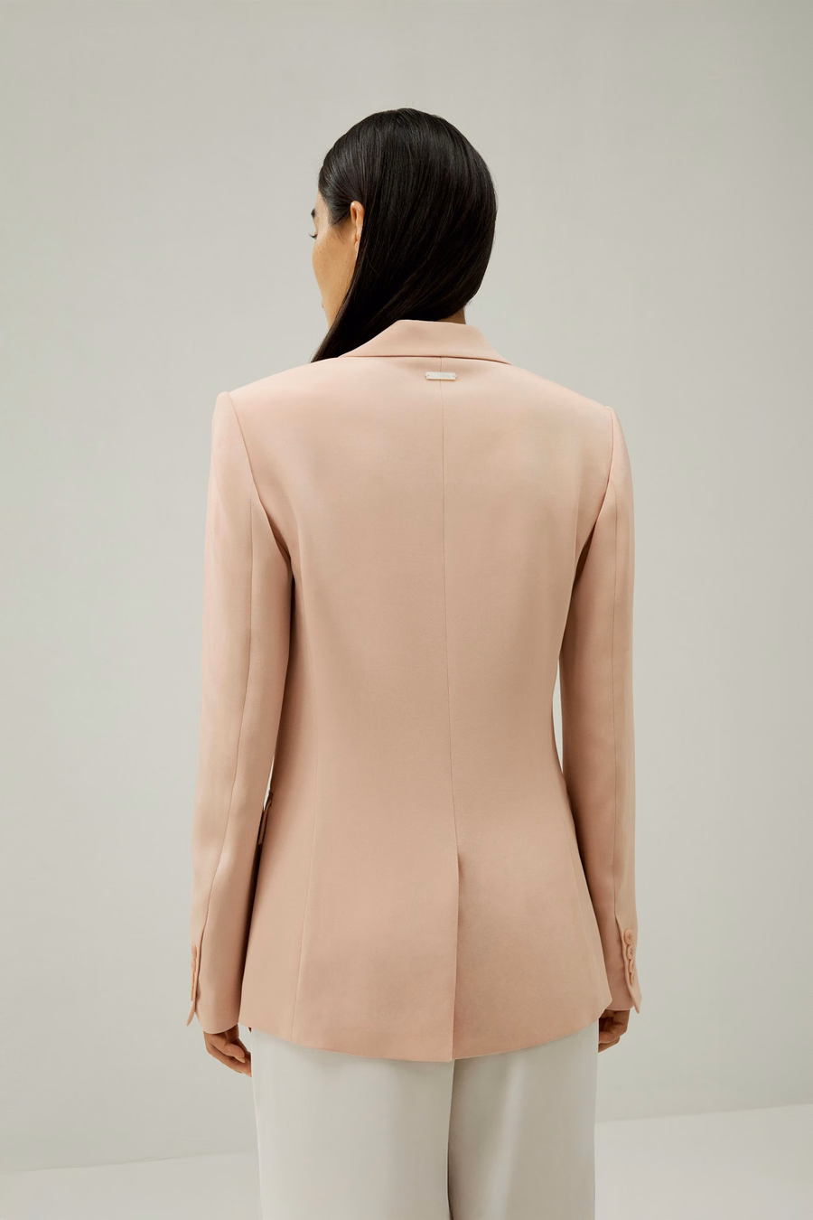 Blazer de Seda en Color Rosa Caoba