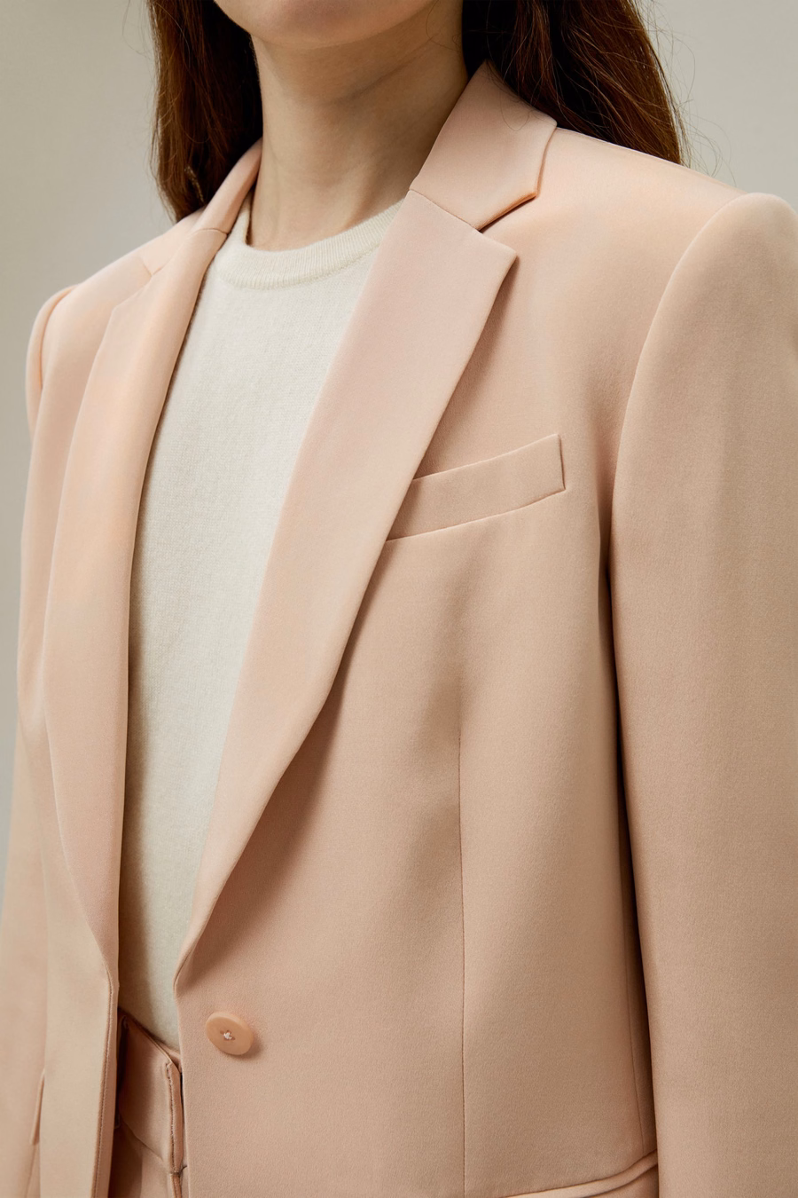 Blazer de Seda en Color Rosa Caoba