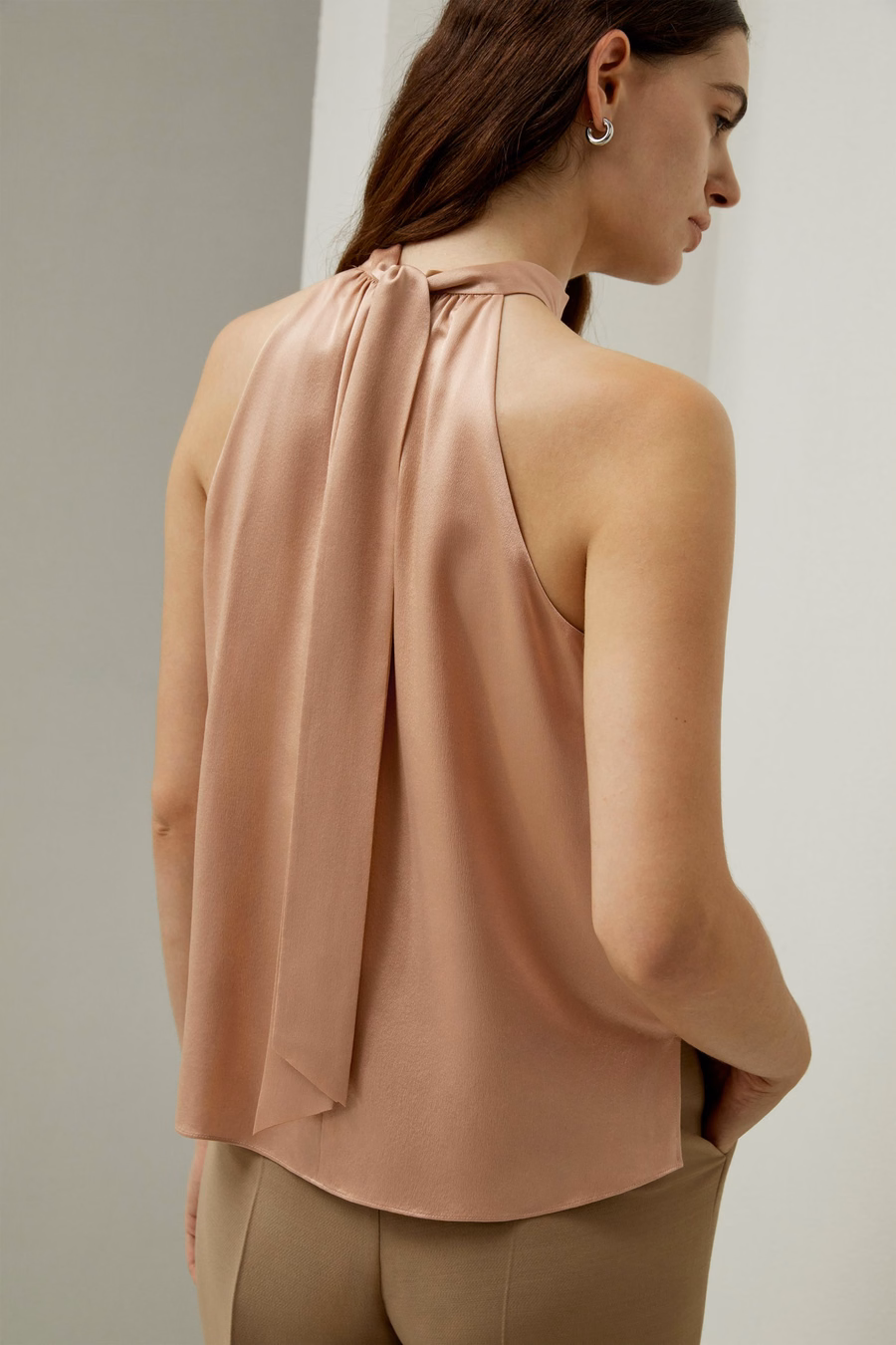 Top halter de seda Graceful Breeze