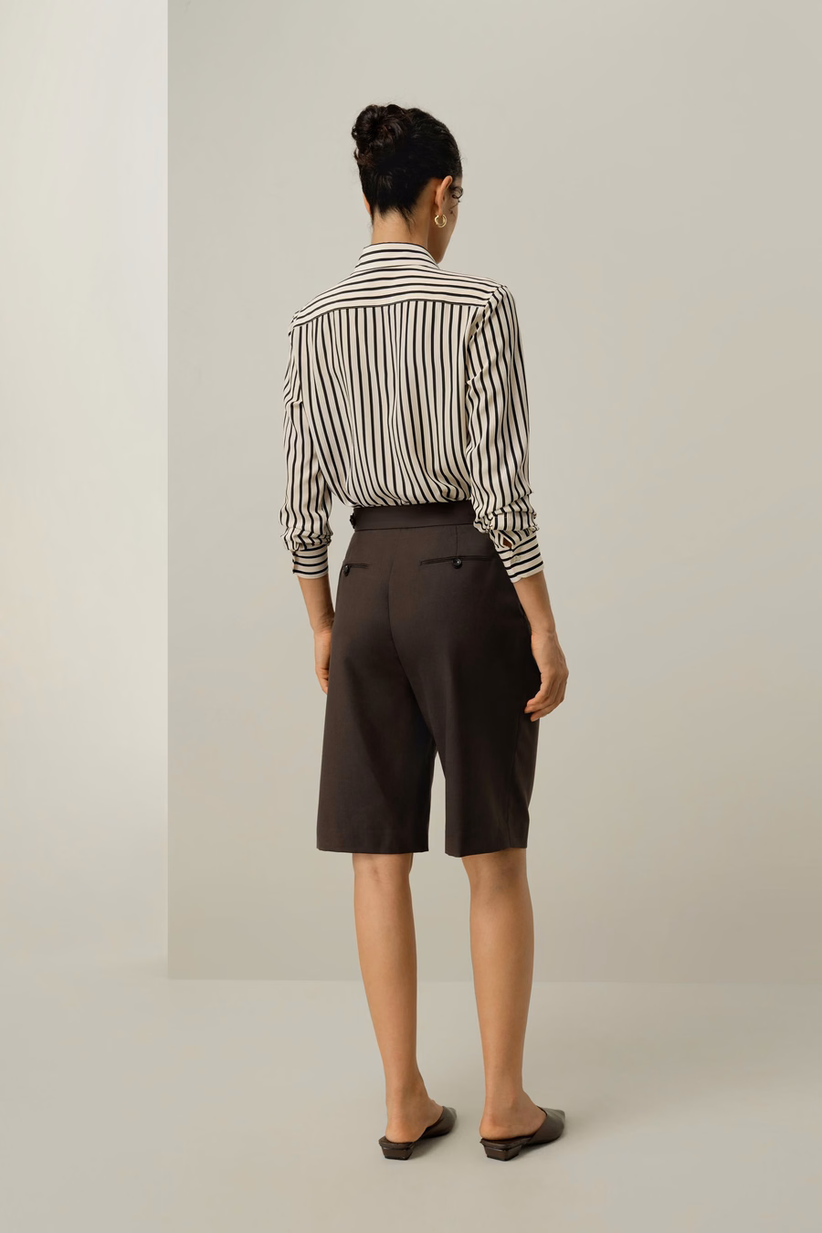Camisa de Seda Rayada
