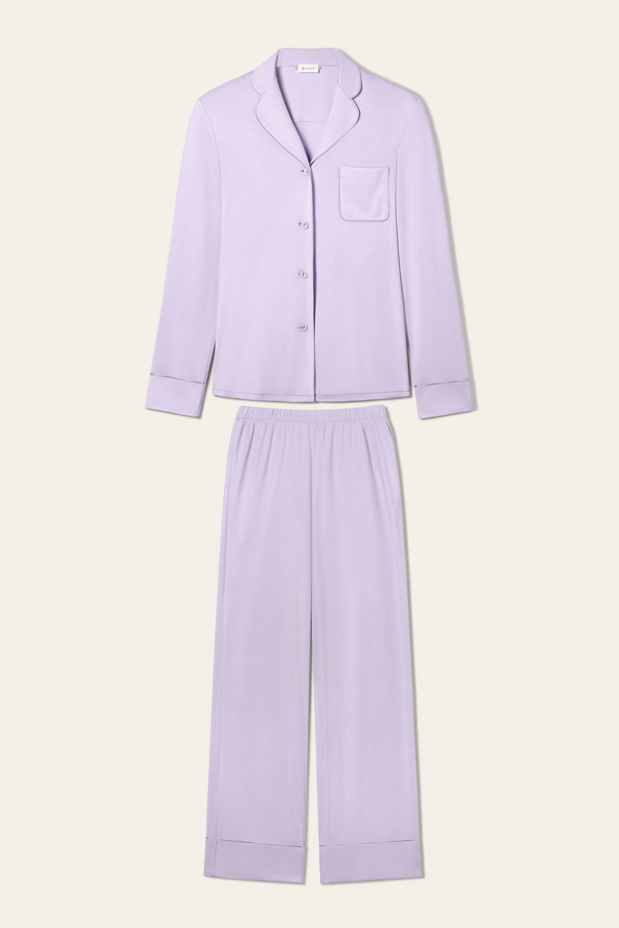 Conjunto clásico de pijama de seda Jersey