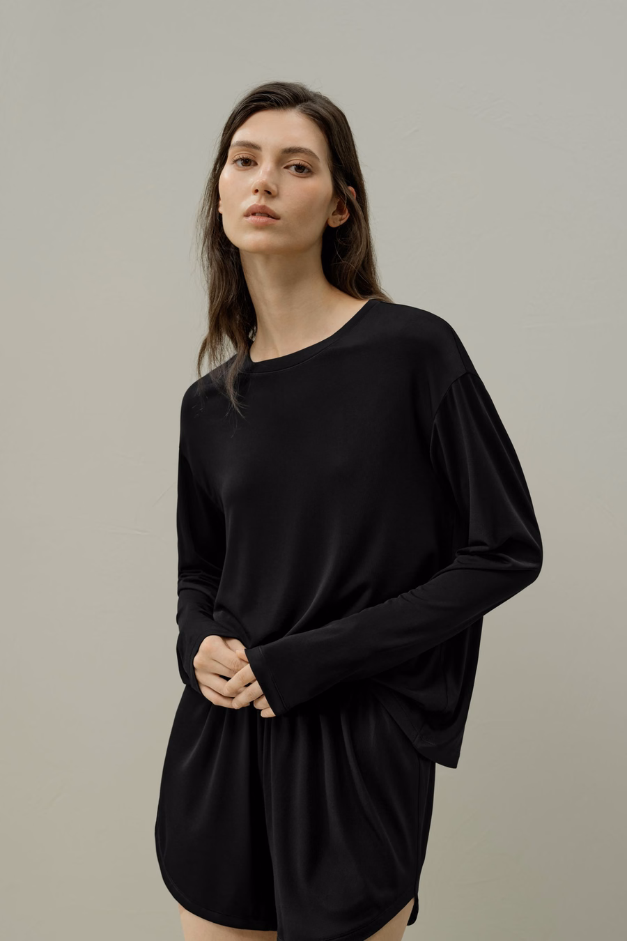 Top de Lounging Relaxed de Jersey de Seda Breeze