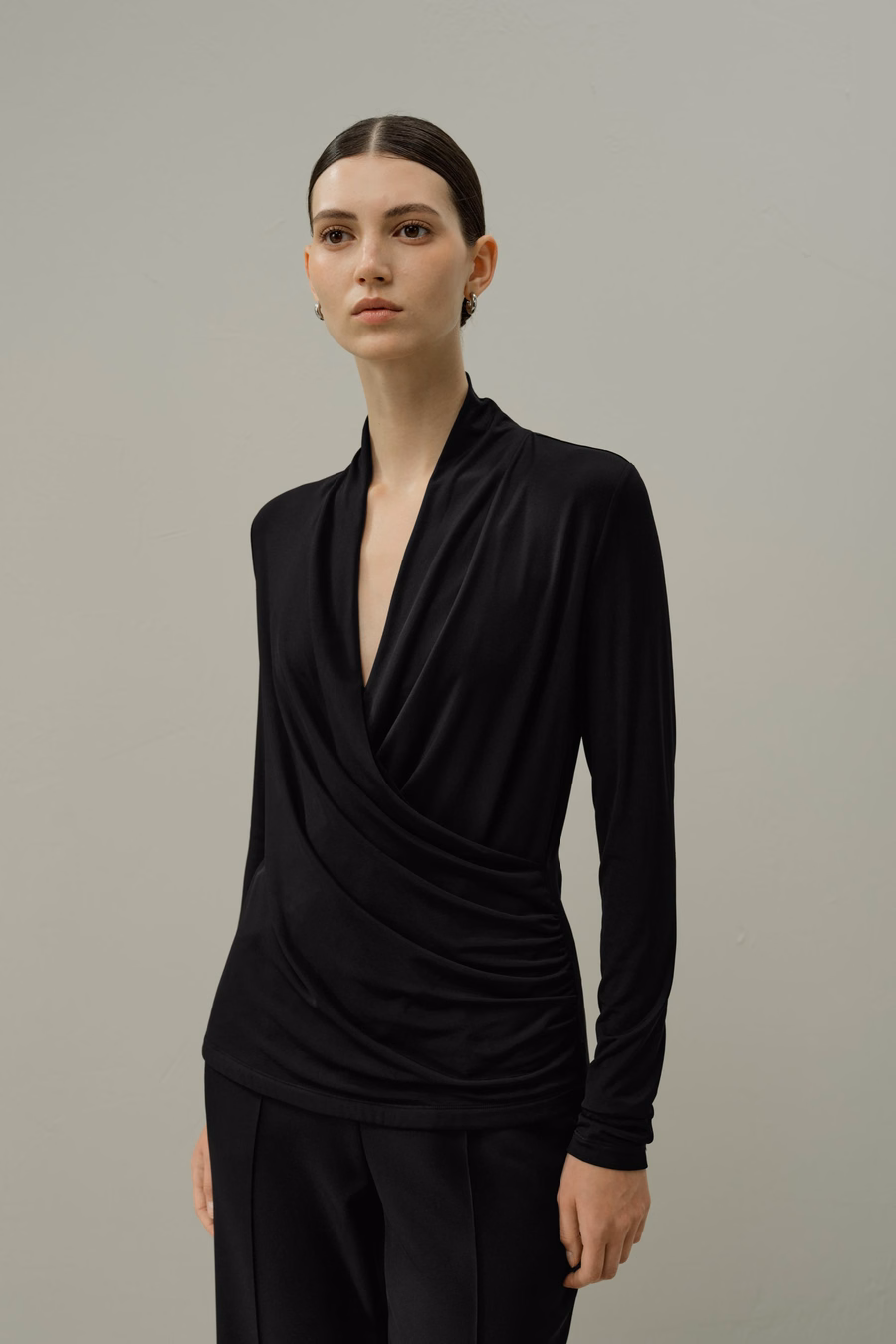 Top envoltorio de jersey de seda Breeze