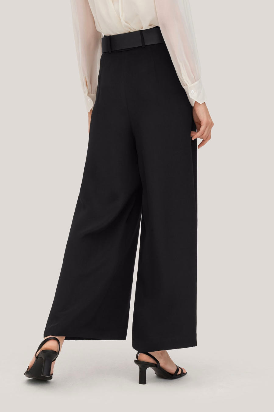 Pantalones Iris de seda pesados de crêpe