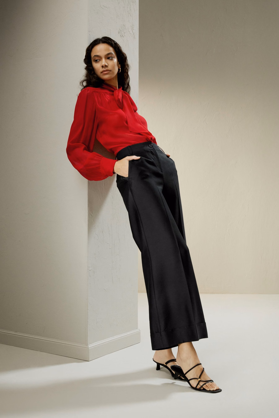 Blusa de Seda Jazmín con Pajarita