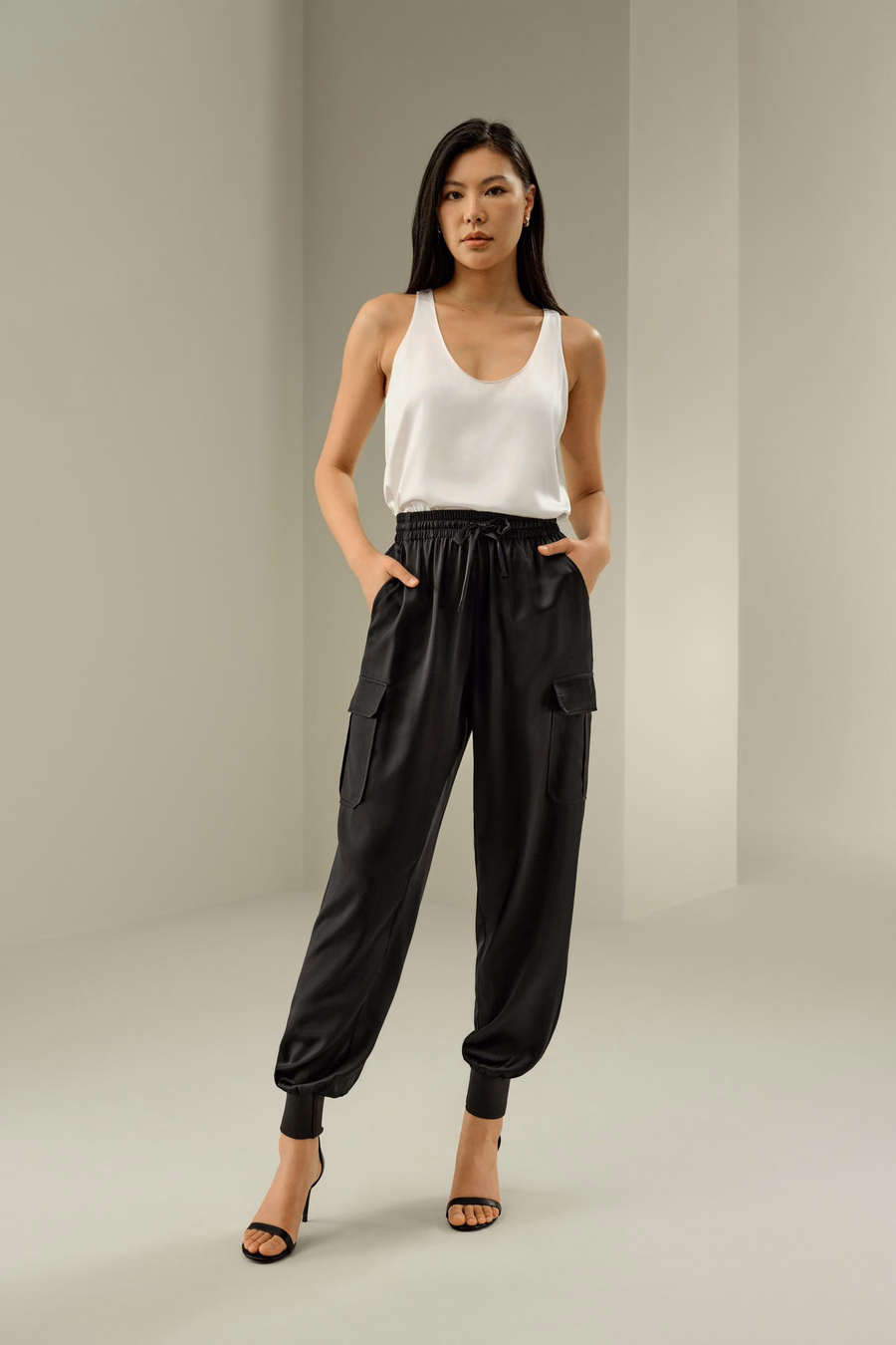Pantalones de seda Safari