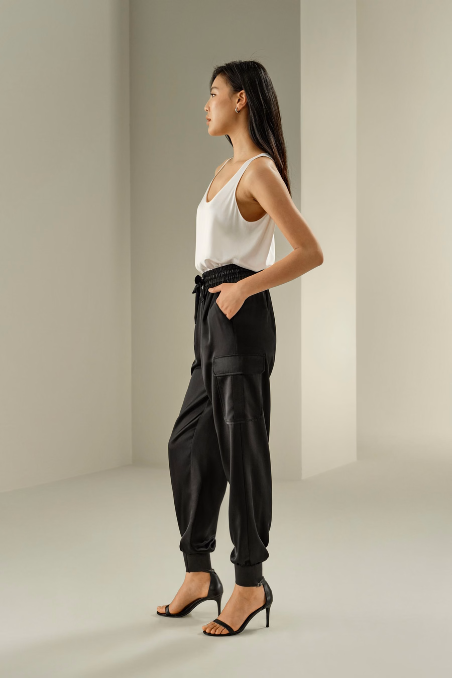 Pantalones de seda Safari