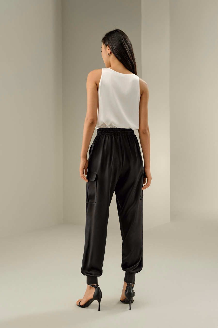 Pantalones de seda Safari