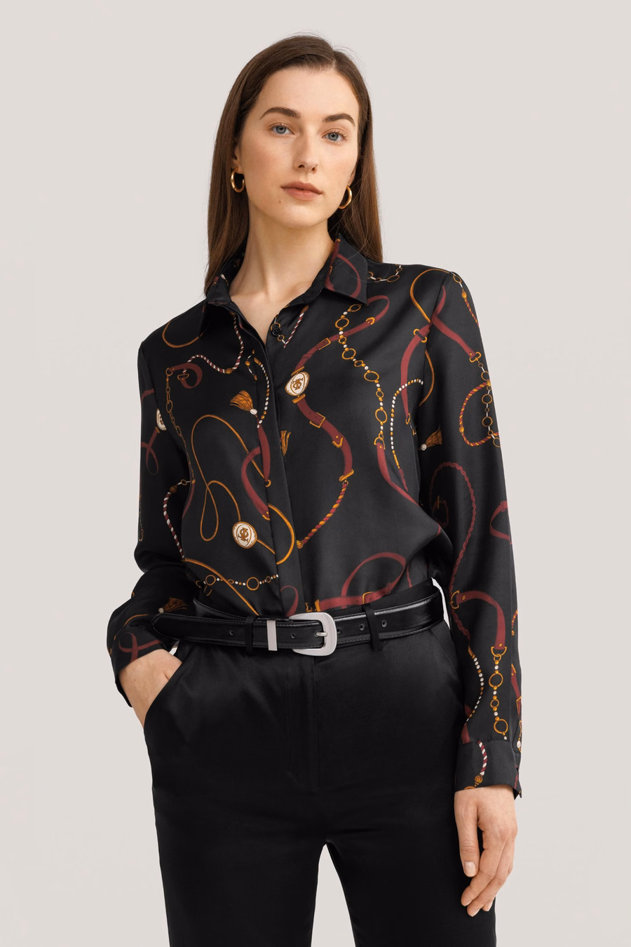 Camisa de Seda con Estampado Louisville