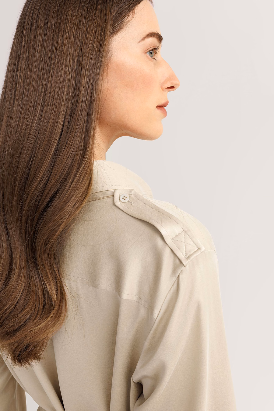 Vestido Trench de Bolsillo Lavado a la Arena