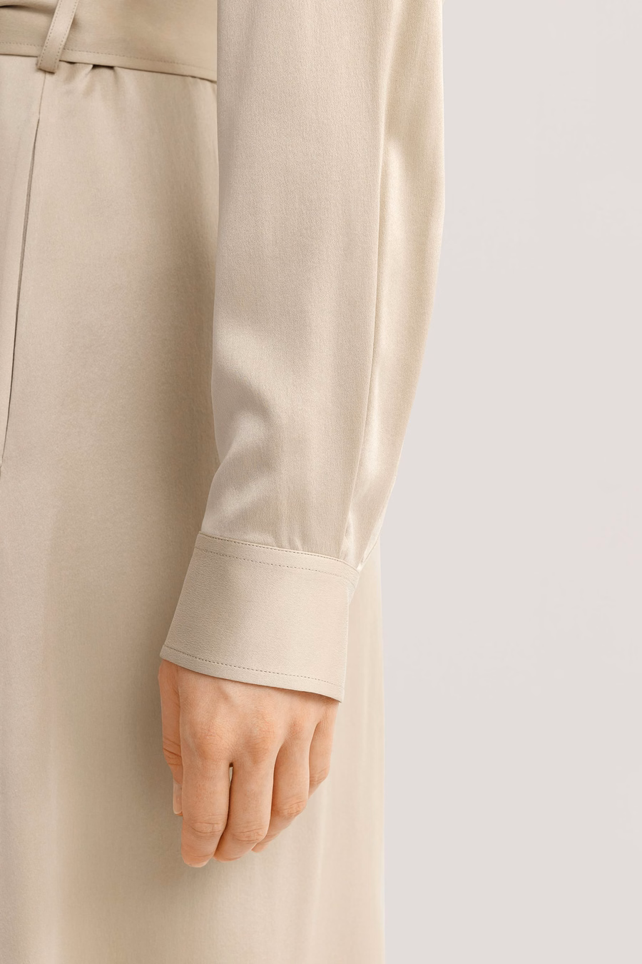Vestido Trench de Bolsillo Lavado a la Arena