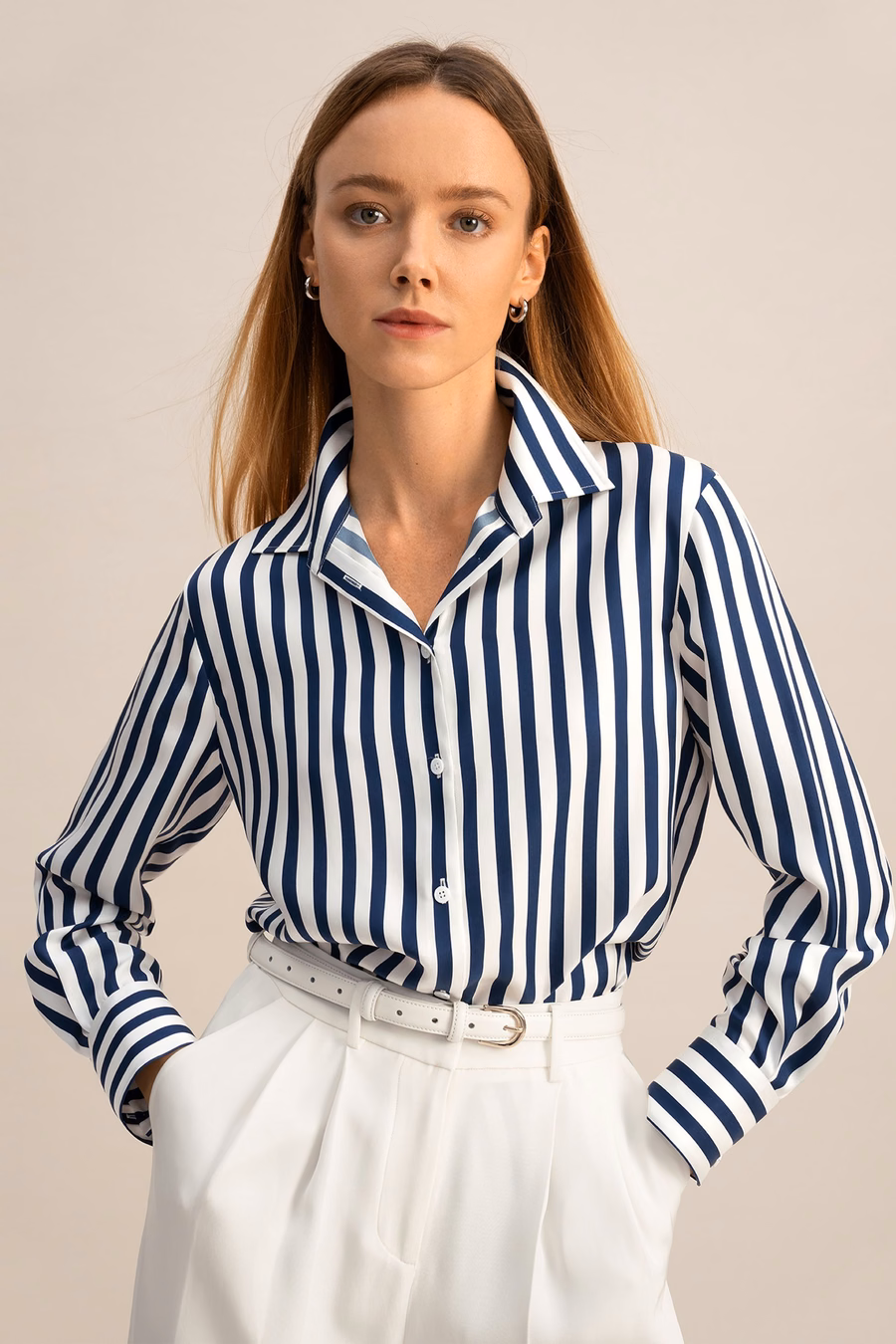 Camisa de seda a rayas Amalfi