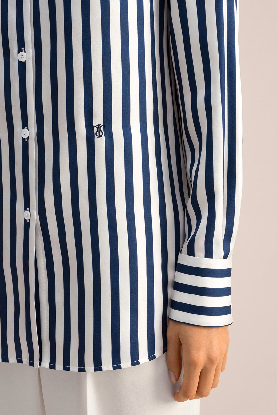 Camisa de seda a rayas Amalfi