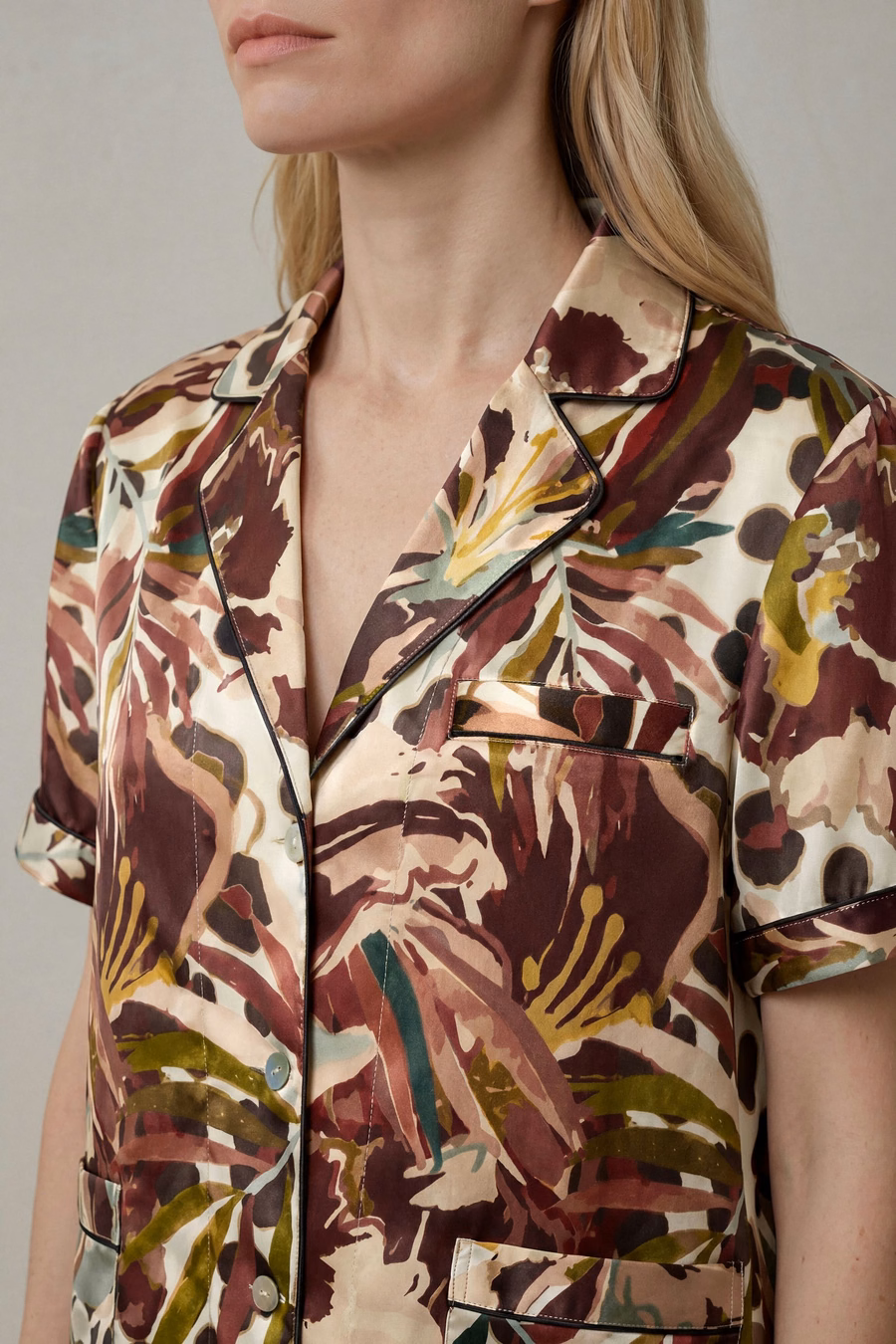 Conjunto de Pijamas de Seda para Mujeres