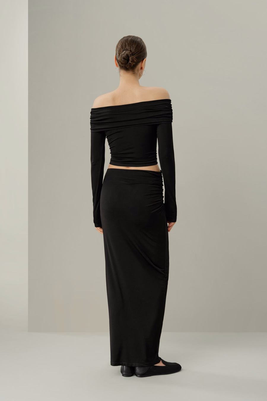 Falda Maxi Slim-Fit de Jersey de Seda Breeze