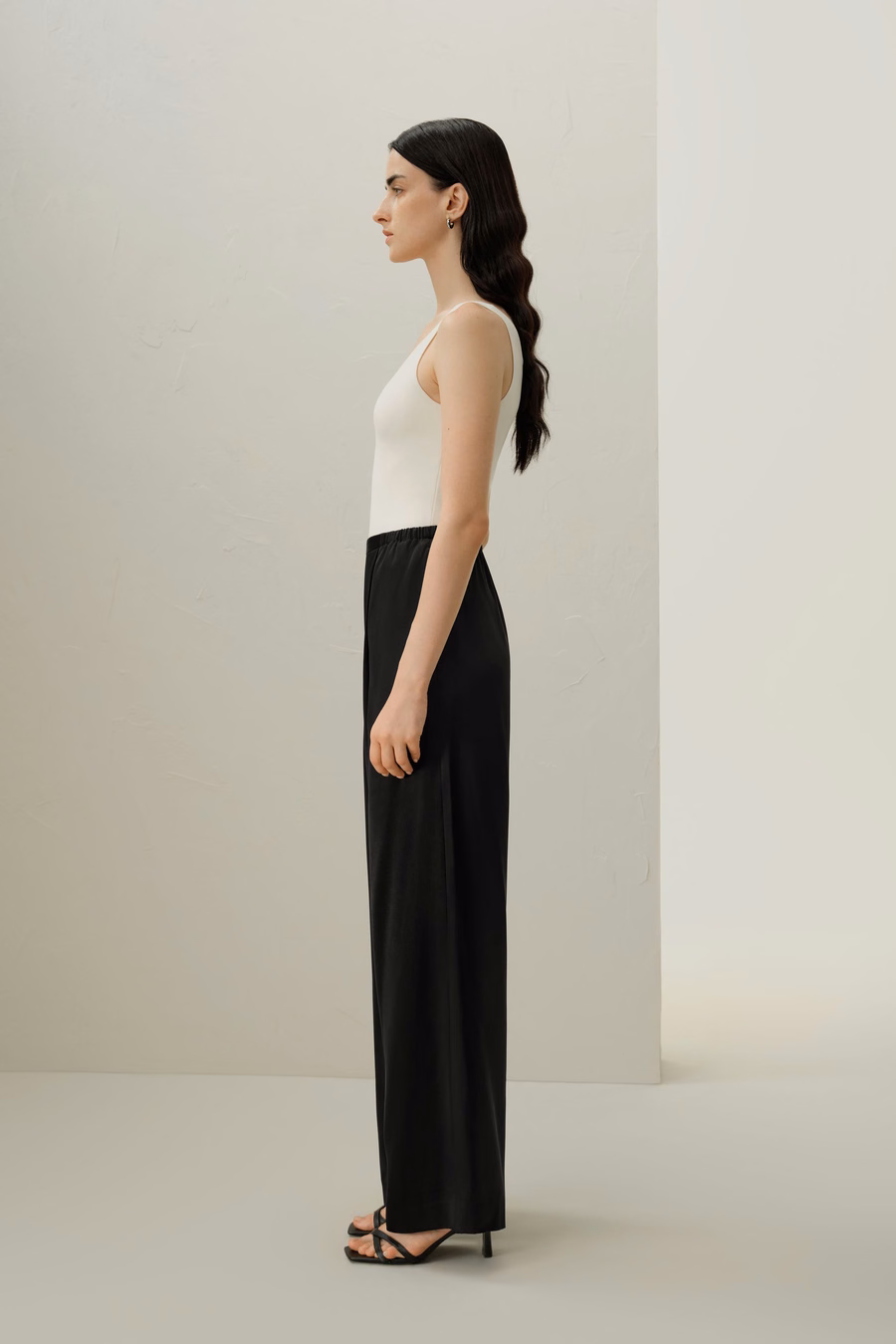 Pantalones de Charmeuse de Seda Doble Cara