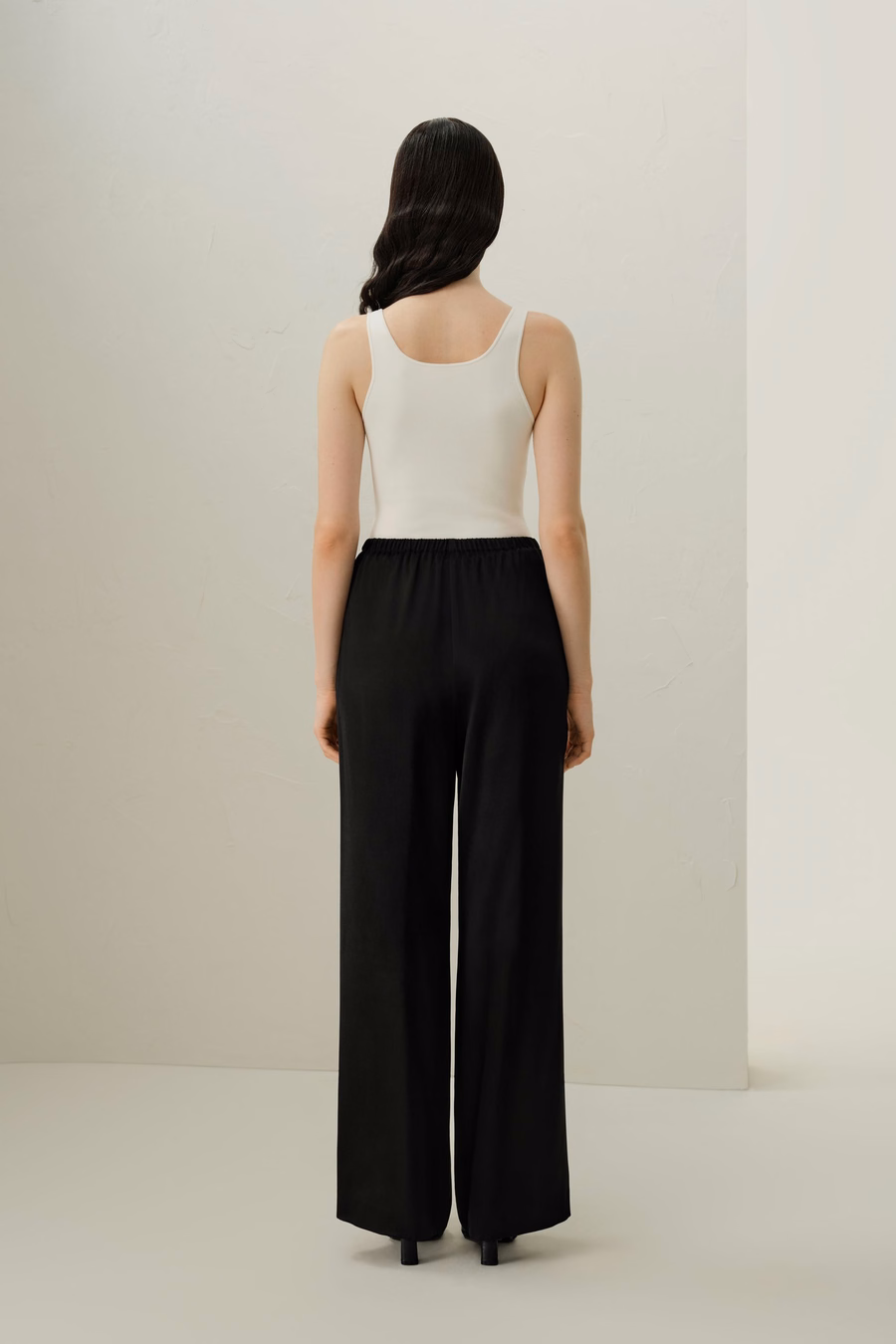 Pantalones de Charmeuse de Seda Doble Cara
