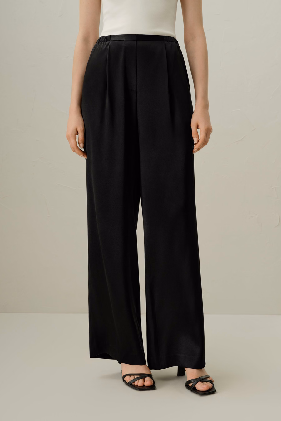 Pantalones de Charmeuse de Seda Doble Cara