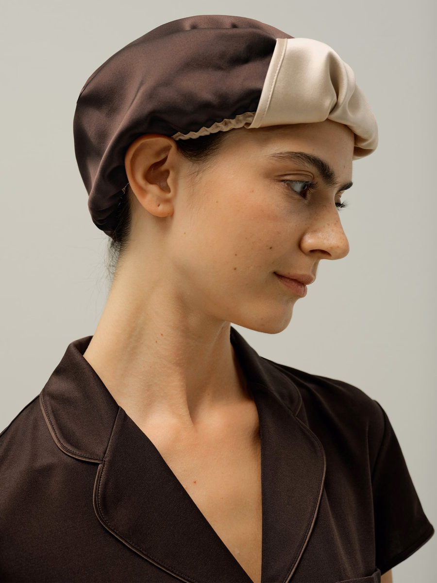 Gorro de sueño de seda de envoltura multicolor para el cabello