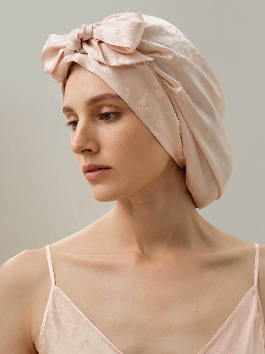 Gorro de sueño YING de jacquard con pajarita