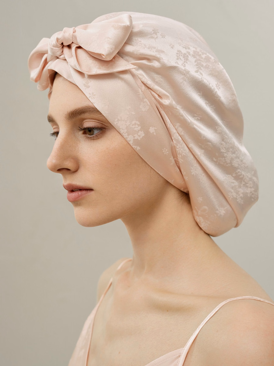 Gorro de sueño YING de jacquard con pajarita